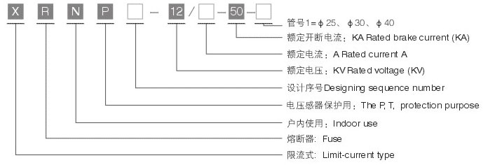 high voltage fuse supplier recommended_high voltage fuse XRNP drawing